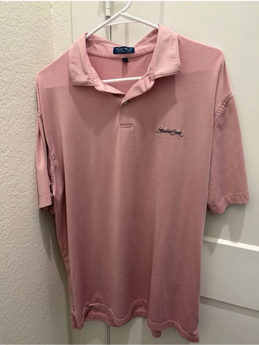 XL  Peter Millar Pink Golf Polo Shirt - Short Sleeve Shadow Creek